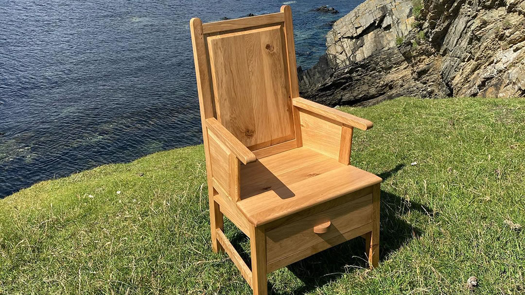 A Shetland chair made by Paparwark Furniture