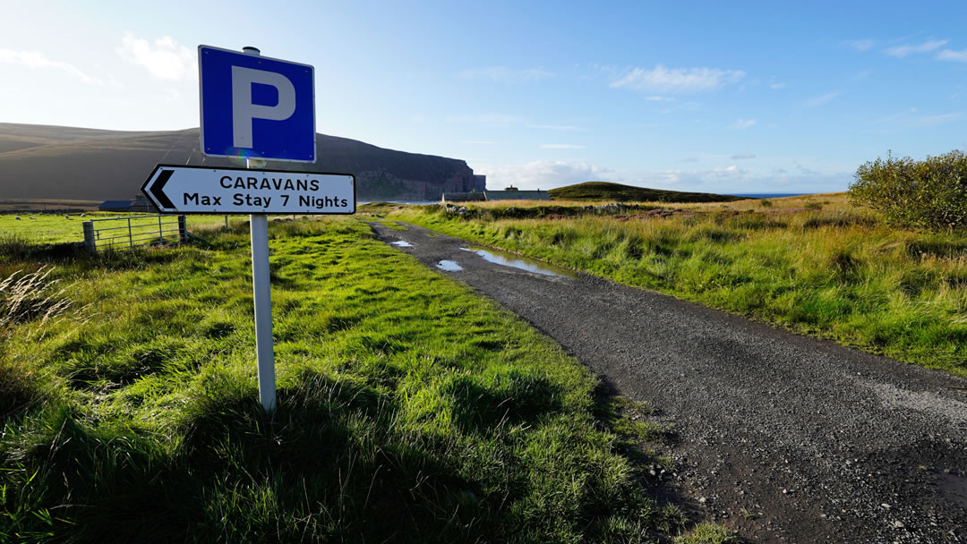 Parking restrictions in Rackwick, Orkney