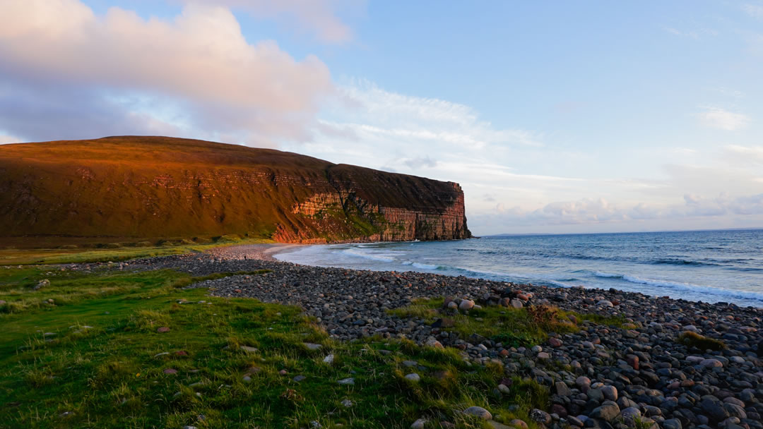 Rackwick beach at sunset