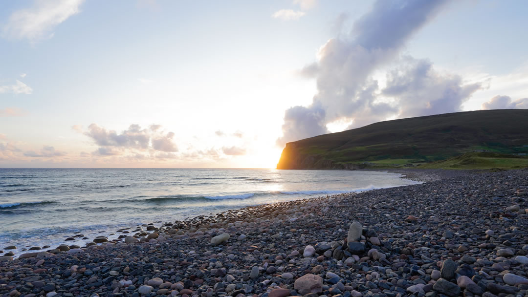 The beach in the evening