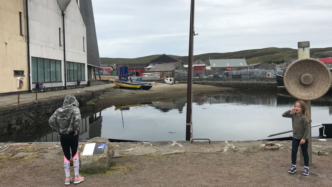 The waterfront at the Shetland Museum & Archives in Lerwick