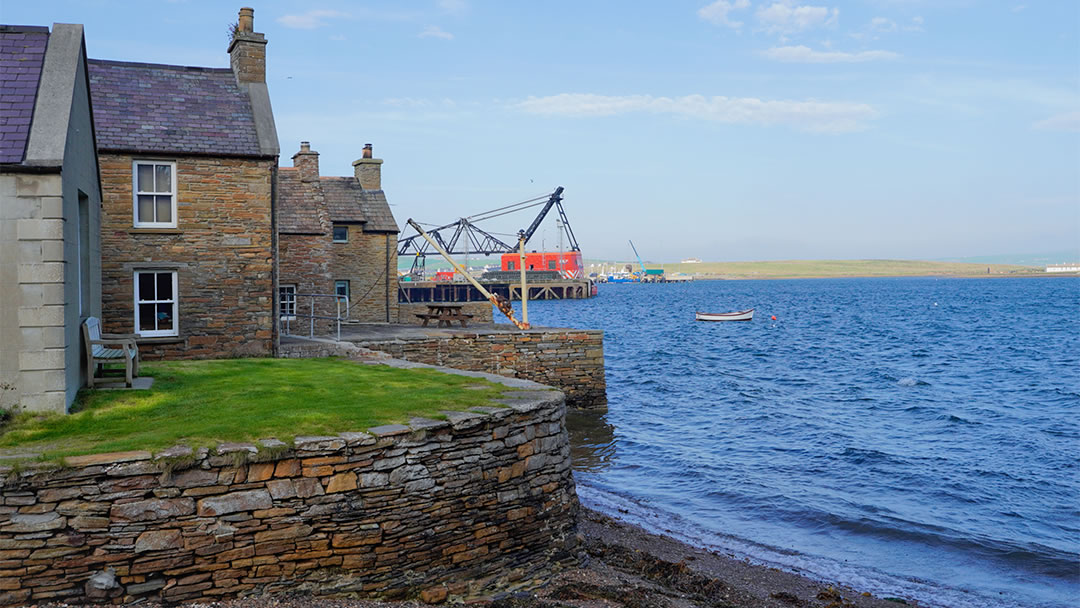 The waterfront of Stromness in Orkney