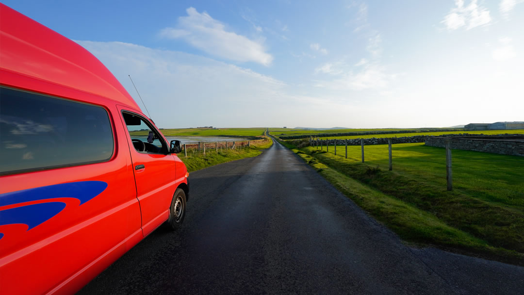 Driving on the island roads