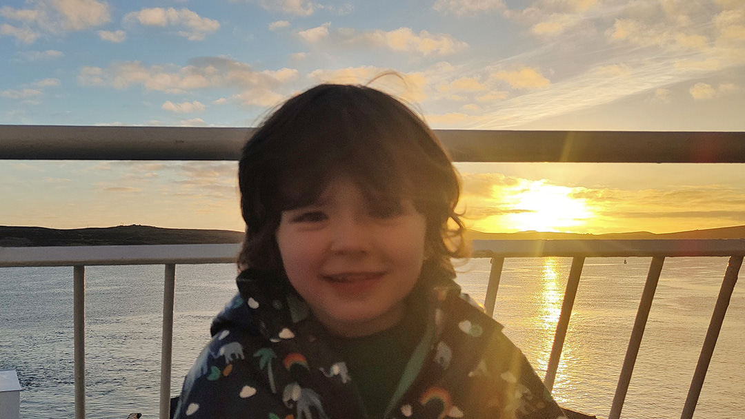 Enjoying the sunset onboard a NorthLink Ferries' ship
