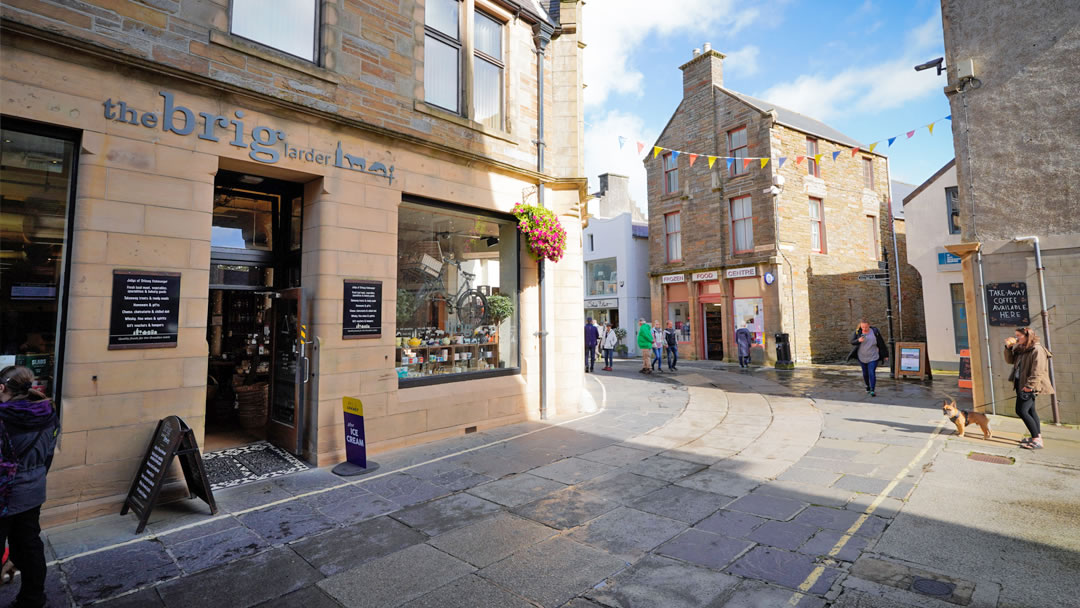 Kirkwall's main shopping street