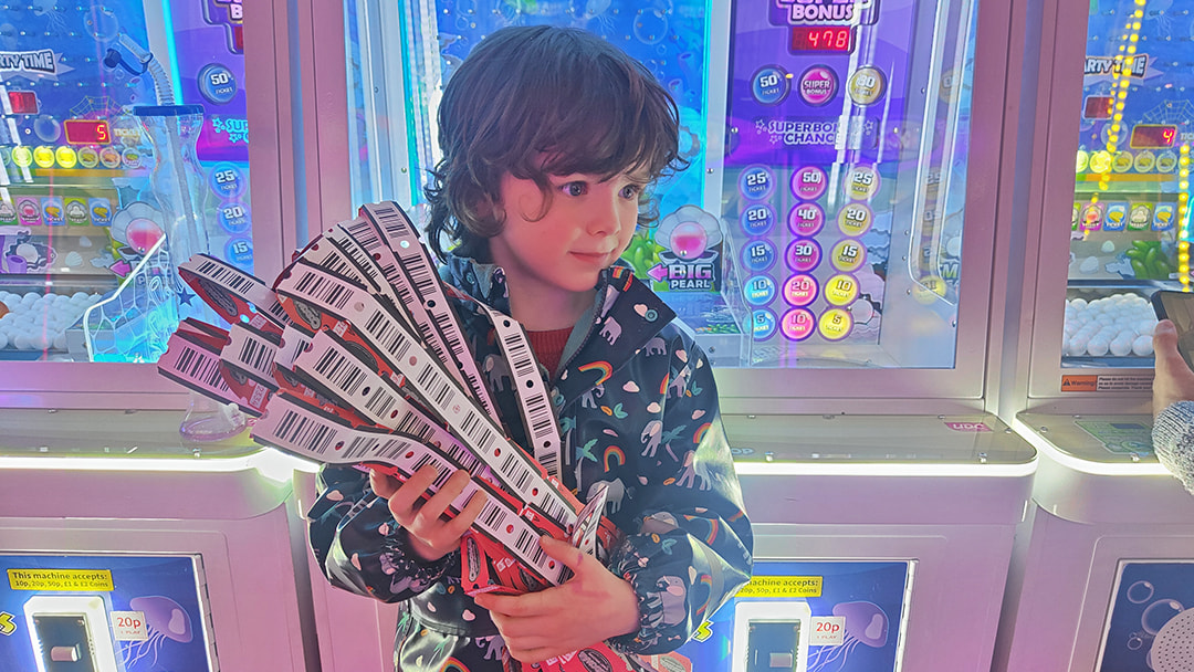 Rohan was a big winner at Codona's Amusement Arcade