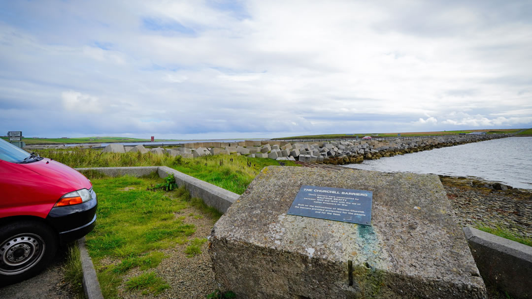 The Churchill Barriers in the Orkney islands
