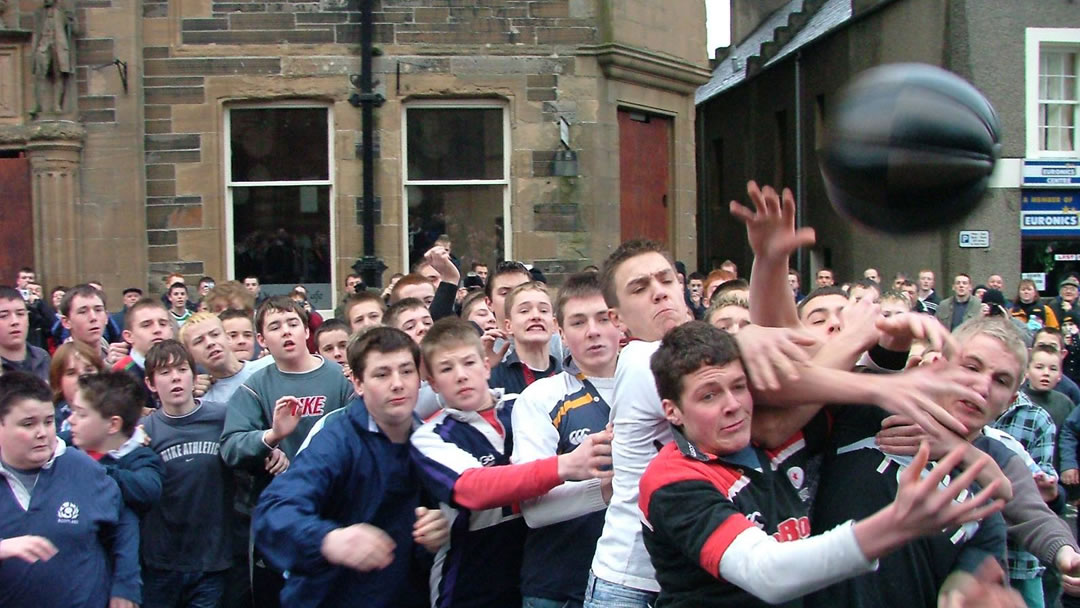 The 2013 Boys Ba' also begins on Broad Street in Kirkwall