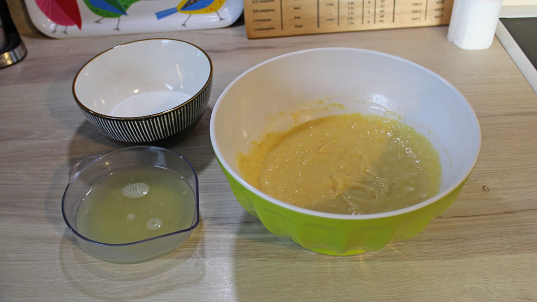 The cake mixture