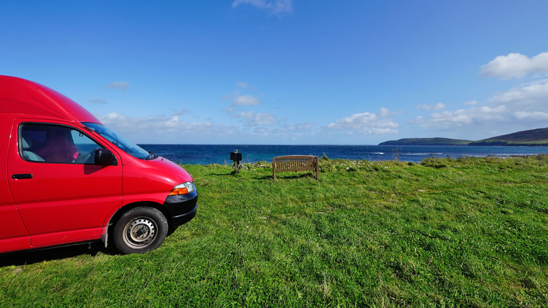 The campervan in Orkney