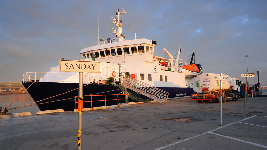 The inter-island ferry will transport you to Orkney's smaller islands