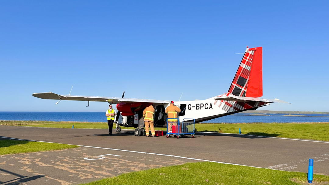 Westray airport, known for the world's shortest flight