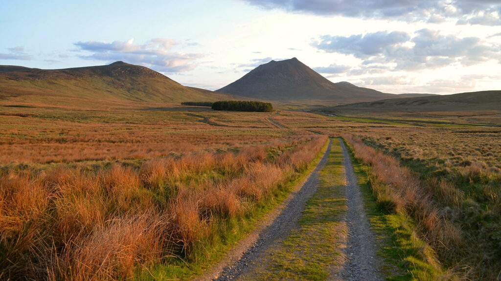 The track leading to Morven Hill in Caithness