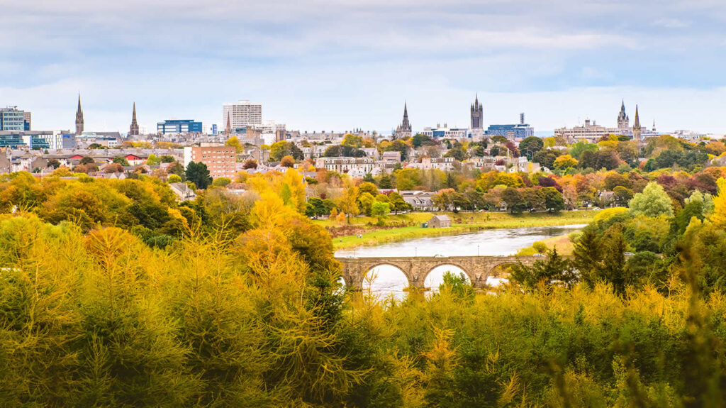 A skyline view over Aberdeen