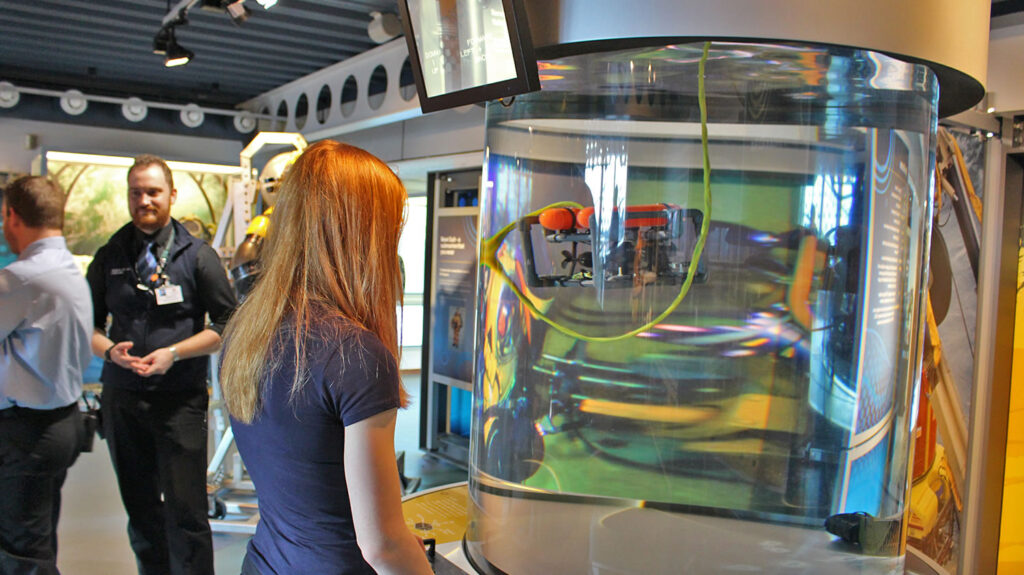One of the interactive diplays in the Aberdeen Maritime Museum