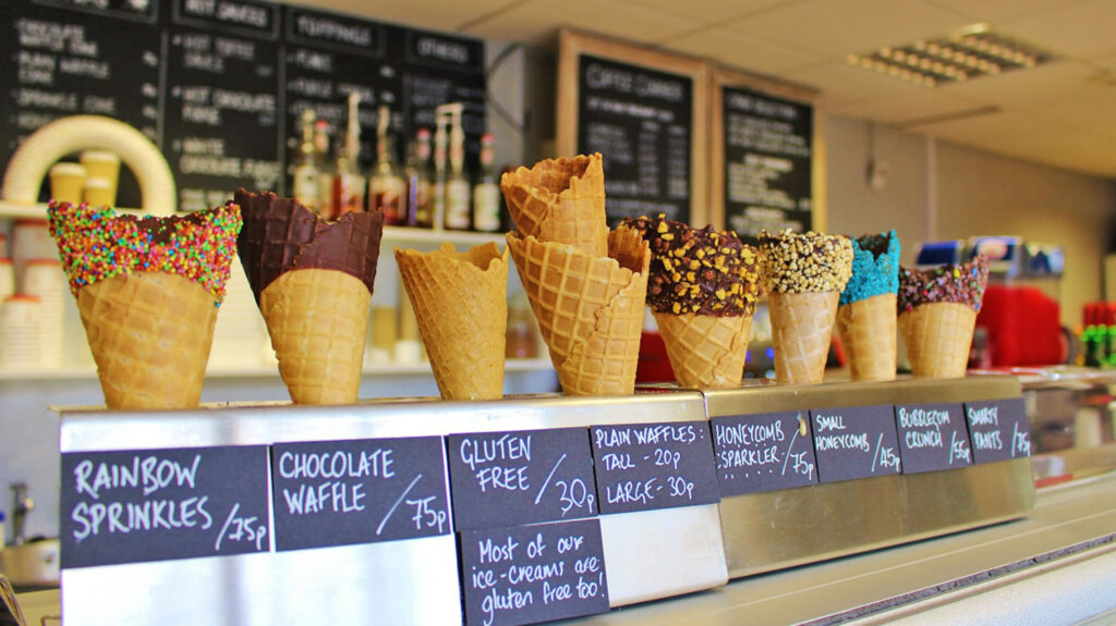 A wide range of flavours available in Portsoy Ice Cream