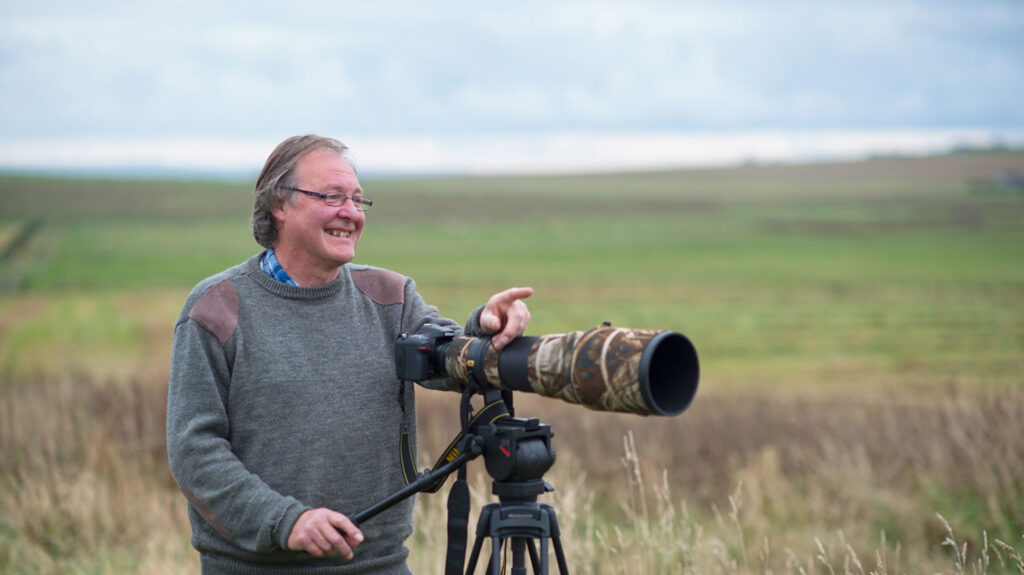 Charles Tait and his camera in Orkney
