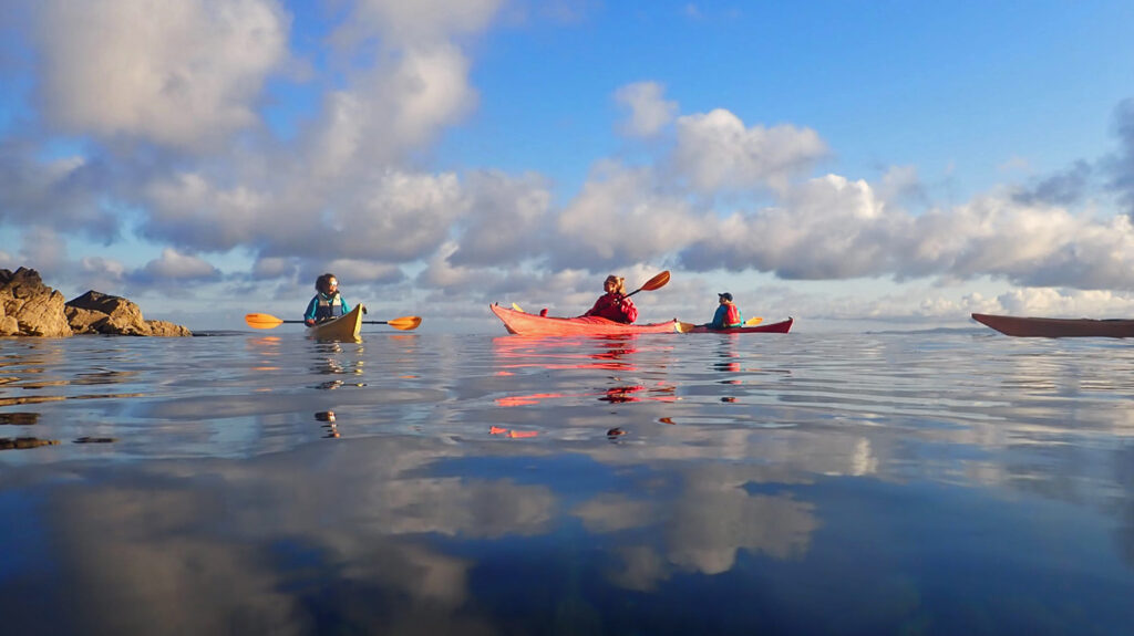 Enjoying a kayak expedition with friends