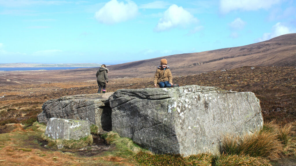Children on the Dwarfie Stane