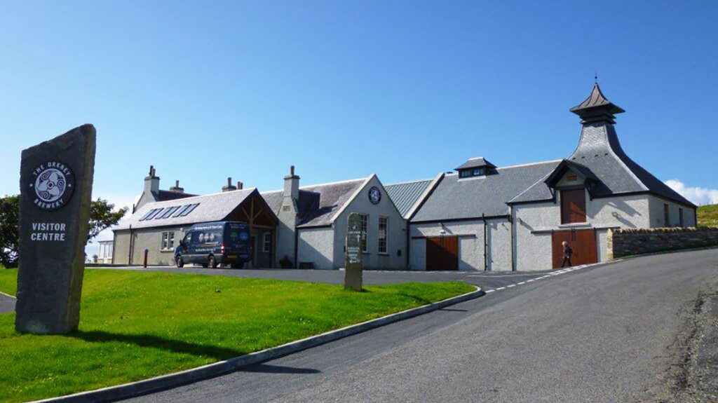 Outside the Orkney Brewery in Quoyloo