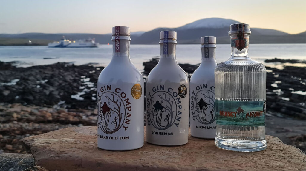 Orkney Gin, Hoy Sound and MV Hamnavoe
