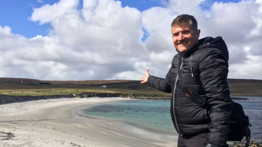 Robin McKelvie in the Shetland Islands