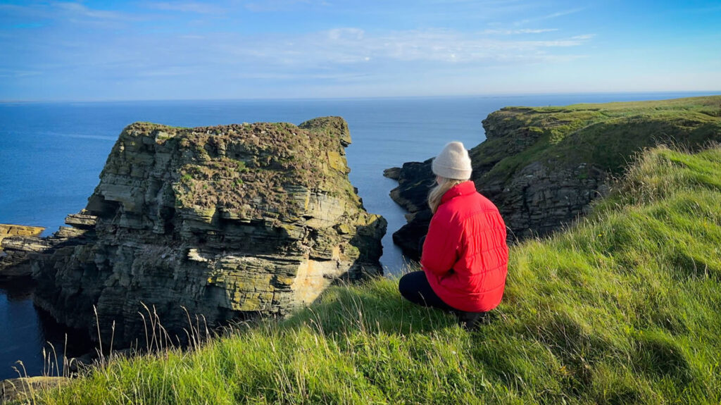 Ruth Aisling at the Castle of Burrian in Westray
