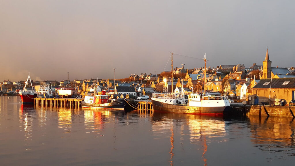 Stromness harbour in the Orkney islands