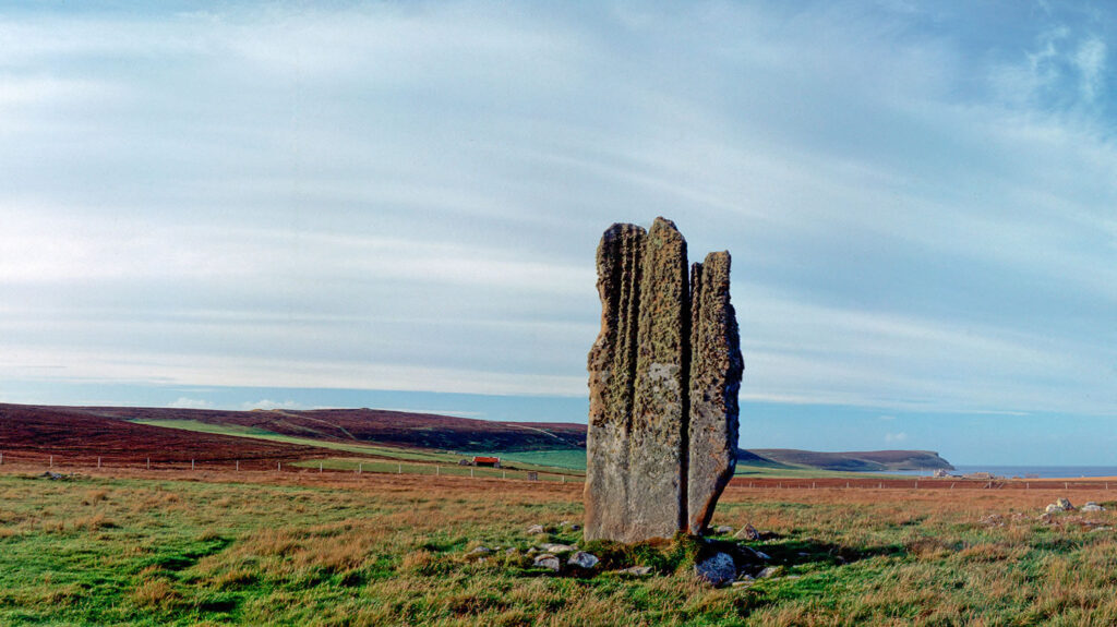 The Stone of Setter and the Red Head in Eday, Orkney