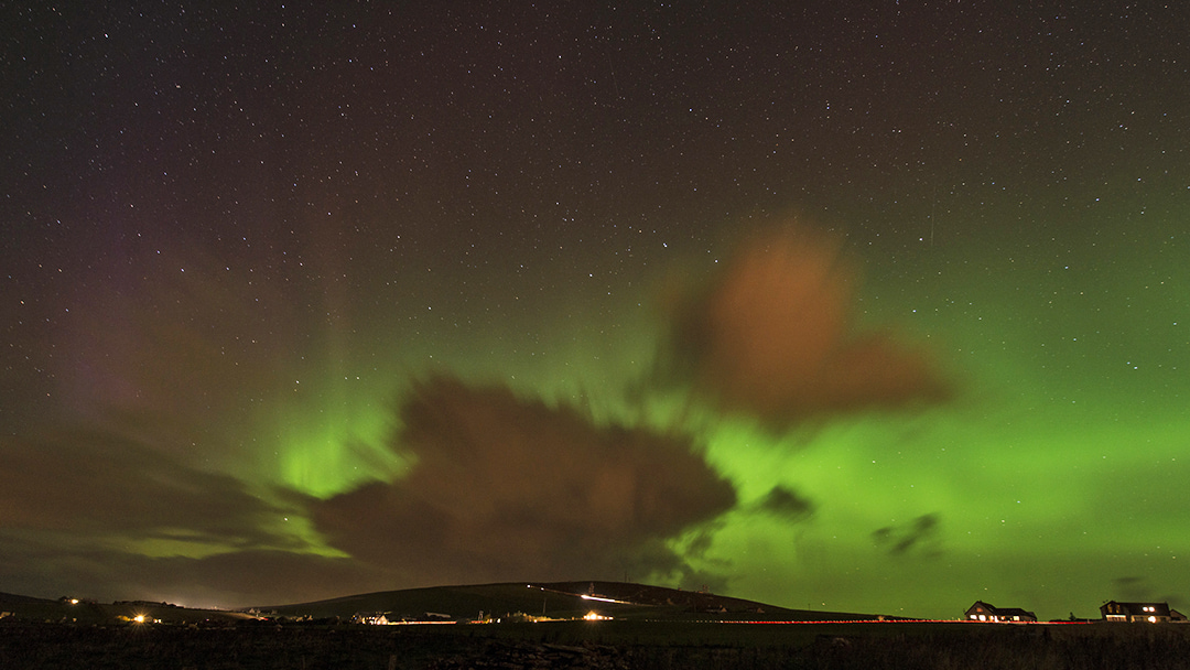 The 'mirrie dancers' seen in Orkney