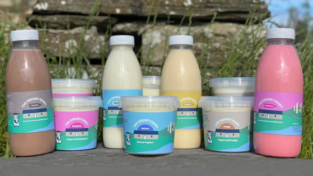 The range of food products from the Orkney Dairy