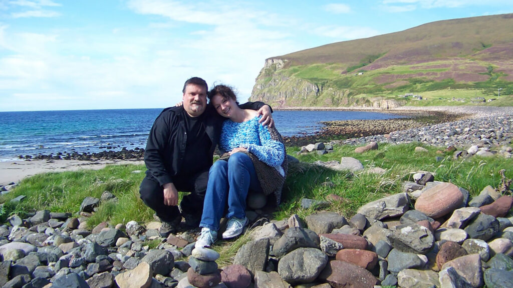 Tom and Rhonda at Rackwick in Hoy, Orkney