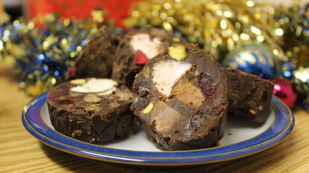 Yuletide Rocky Road Log recipe