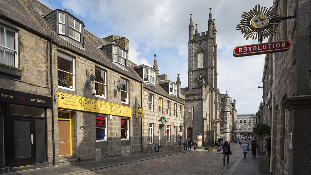 Belmont Street in Aberdeen is lined with bars and restaurants