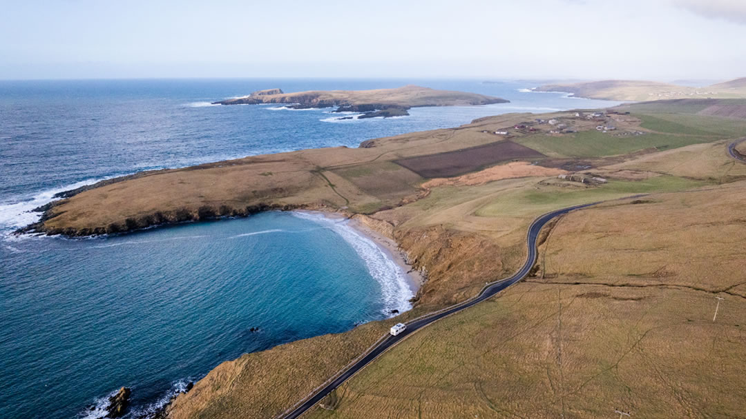 Beautiful coastal views throughout Shetland