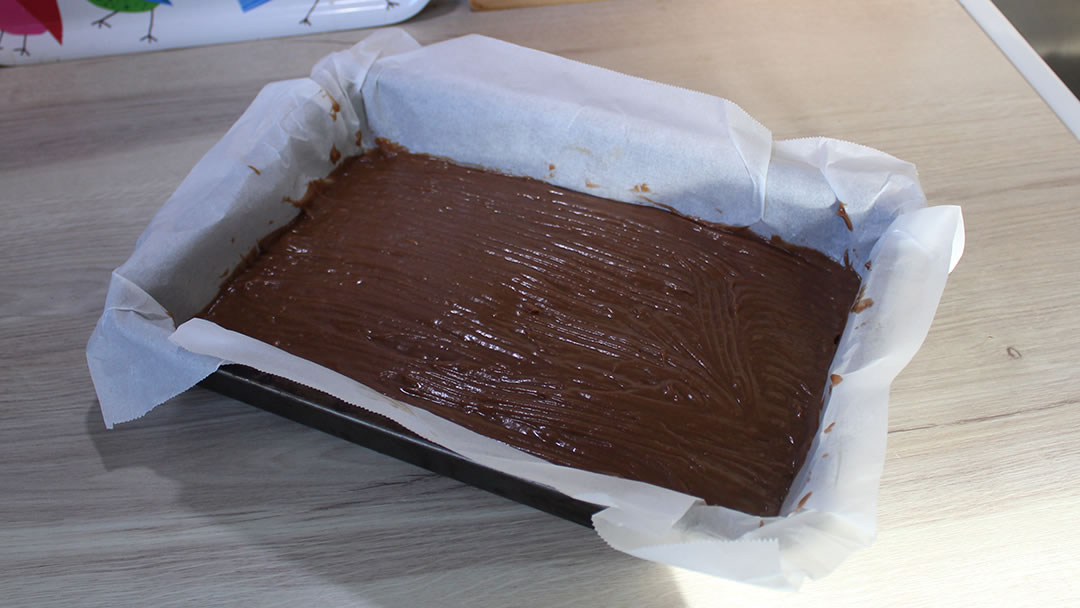 Cappuccino Squares ready for the oven