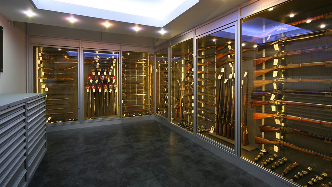 The armoury in the Gordon Highlanders Museum
