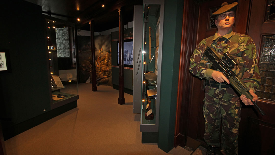 Modern uniforms at the Gordon Highlanders Museum