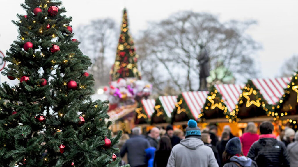 Shopping at the Christmas markets in Aberdeen