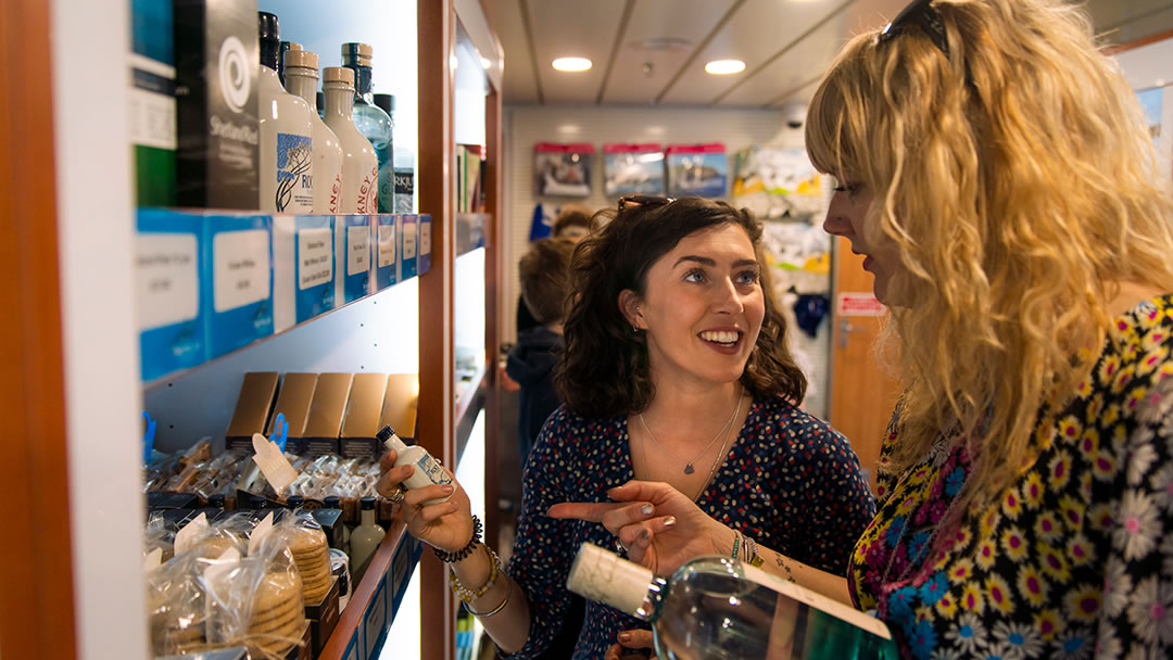 The shop on board NorthLink Ferries' ships