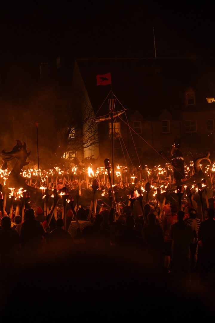 Up Helly Aa surrounding the Galley