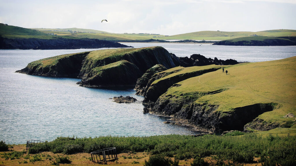 Views from St Ninians Isle towards Inns Holm