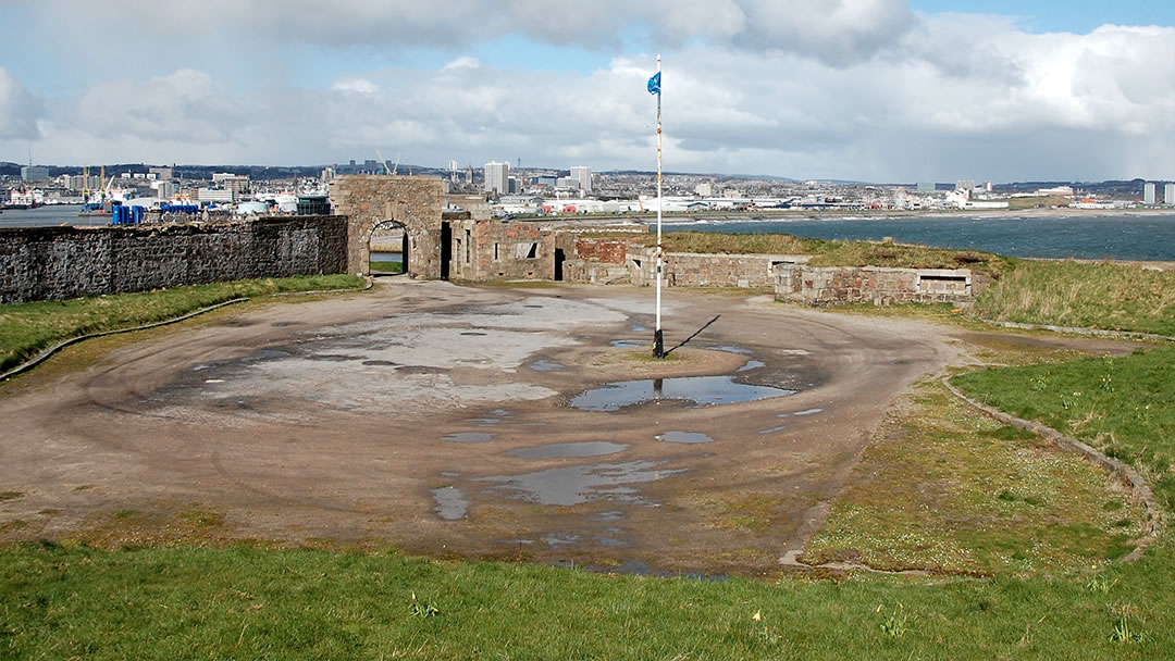 Torry Battery overlooking the harbour in Aberdeen