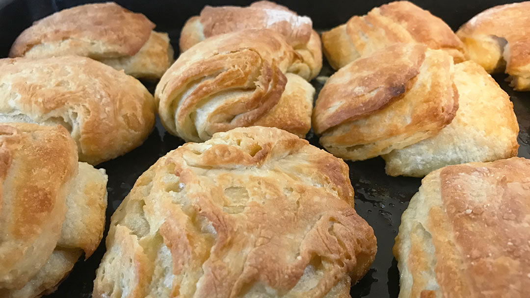 Rowies or butteries, fresh out of the oven