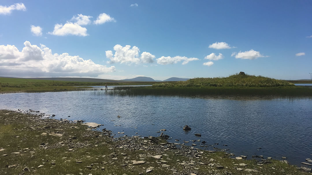 The islet on the Loch of Wasdale in Firth, Orkney