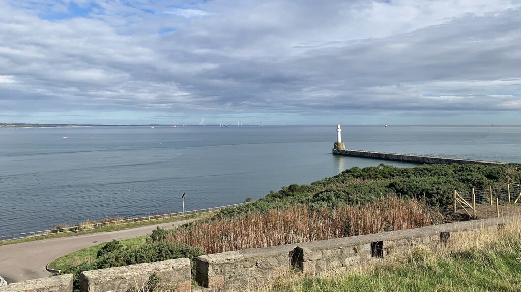 The view of Greyhope Bay from Torry Battery