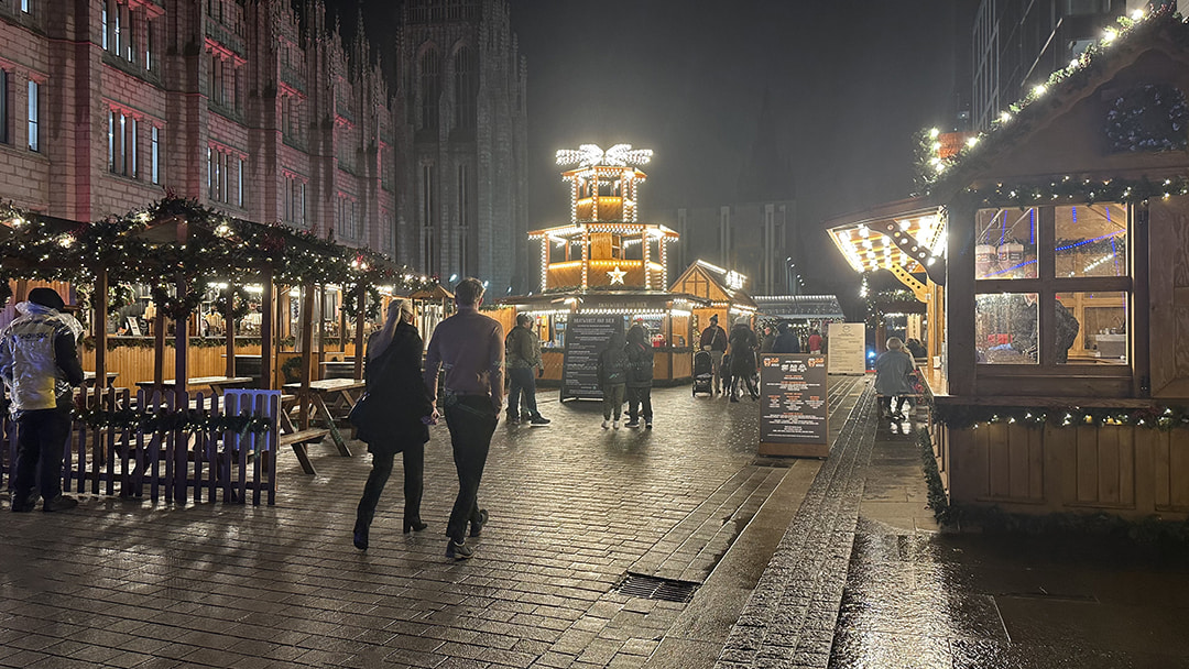Walking through Aberdeen's Christmas Village
