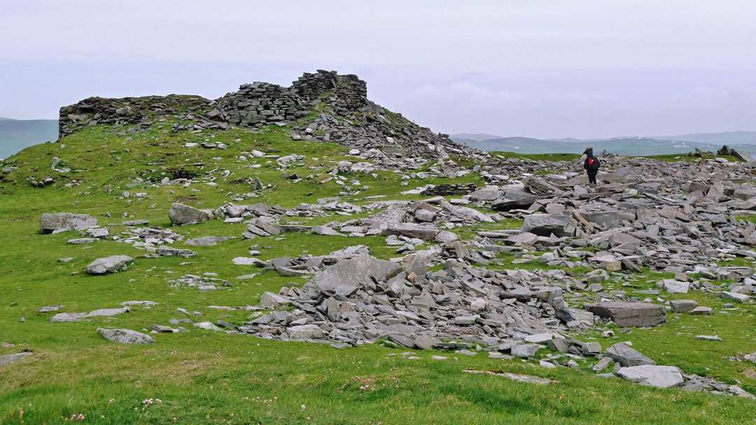 The ruins of Burraland Broch