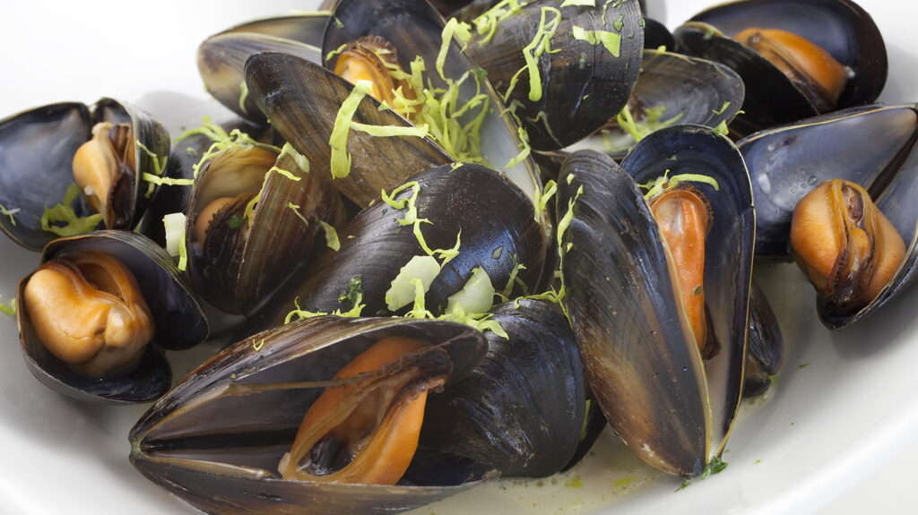 Deliciously fresh mussels from Shetland