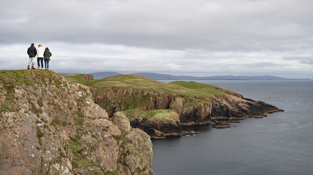 Exploring Shetland's wild coastline